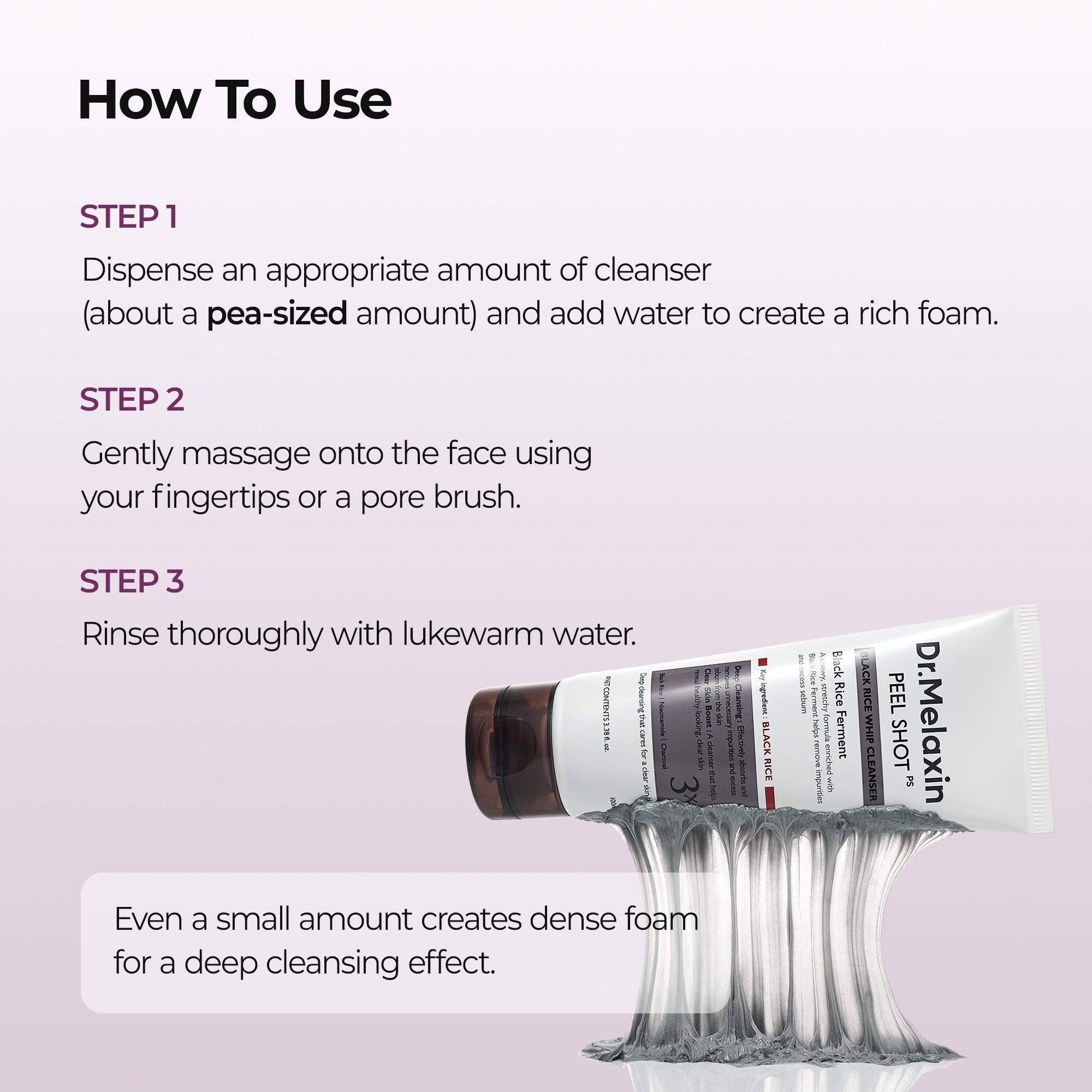 Peel Shot Schwarzer Reis Mochi Whip Cleanser