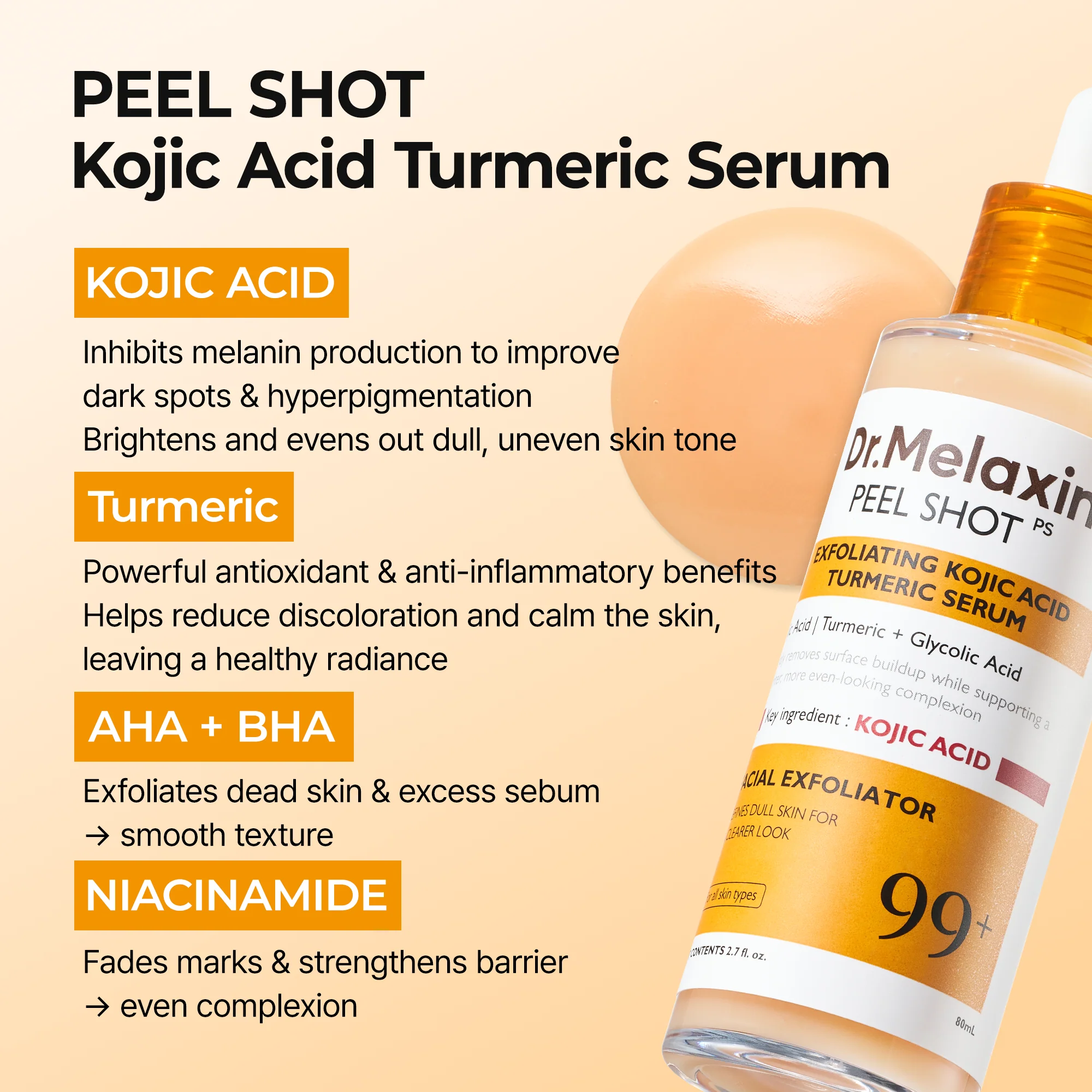Peel Shot Kojisäure Kurkuma Serum