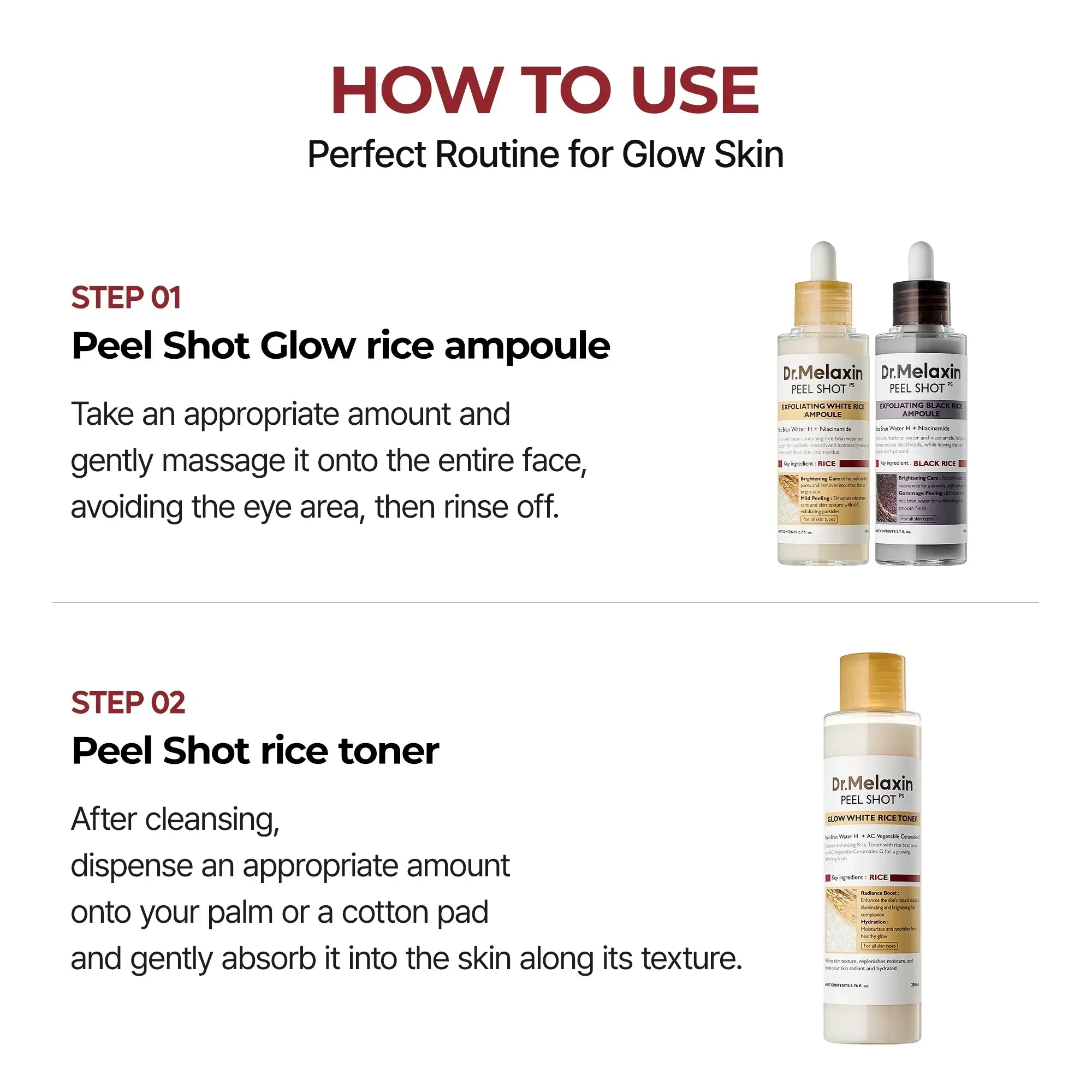 Peel Shot Glow Rice Linie